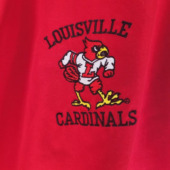 BMOC Sportswear Other - Vintage-style V-Neck Pullover Windbreaker Rain Repellant Louisville Cardinals